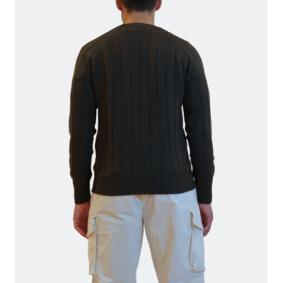 Gran Sasso Maglia girocollo misto cashmere marrone
