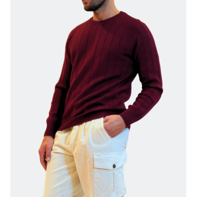 Gran Sasso Maglia girocollo misto cashmere rosso