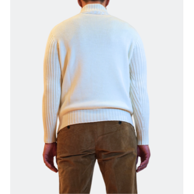 Gran Sasso Cream Pure Virgin Wool Turtleneck Sweater