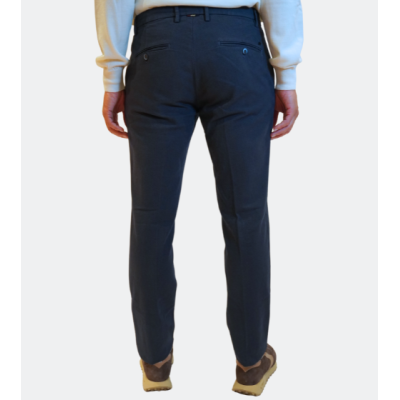 Mason's pantalone Milano chino uomo in gabardina stretch blu