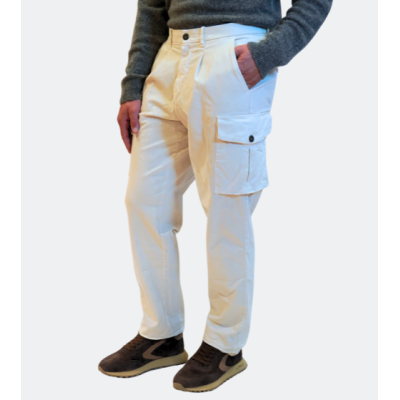 Mason's Pantalone cargo relaxed fit bianco