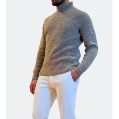 Roberto Collina Maglia collo cratere beige