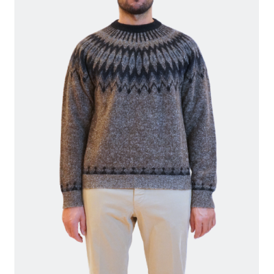 Roberto Collina Patterned Crew Neck Sweater