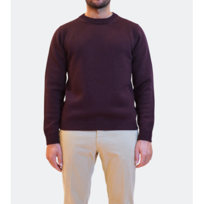 Roberto Collina Maglia girocollo in lana bordeaux