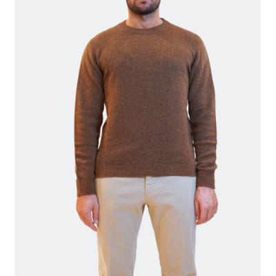 Roberto Collina Maglia girocollo baby camel marrone