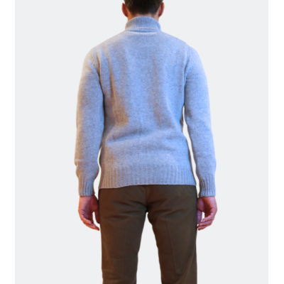 Gran Sasso Grey Wool Turtleneck Sweater