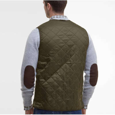 Barbour Polarquilt Quilted Zip-Up Gilet in Olive