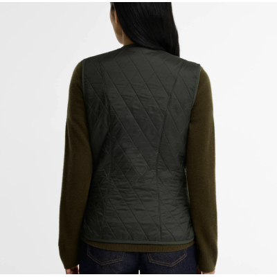 Barbour Betty Fleece Gilet / Lining in Dark Olive