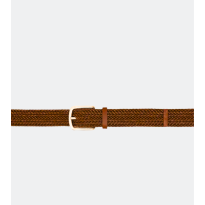 Orciani – Braided Plug Belt in Tan Leather