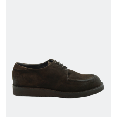 Pantanetti Brown Suede Derby Shoes with Vibram® Sole