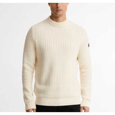 Barbour Maglione girocollo misto lana Oxham White