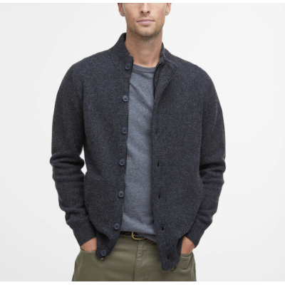 Barbour Maglione con zip Patch Charcoal Marl