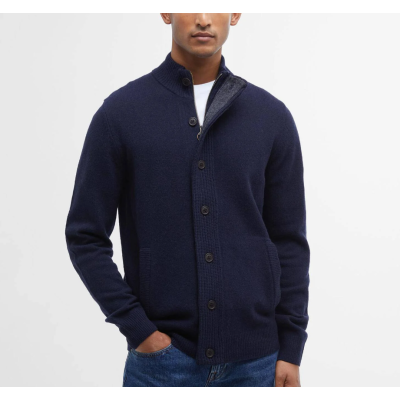 Barbour Patch Classic Navy Zip Jumper
