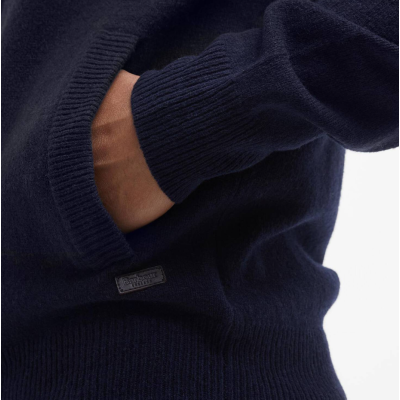 Barbour Patch Classic Navy Zip Jumper