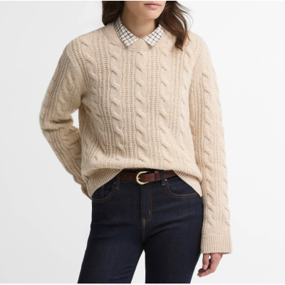 Barbour Maglione con taglio crop e lavorazione a trecce Joan Birch