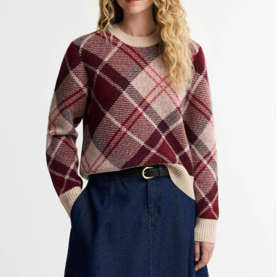 Barbour Maglione Stevie in lana tartan Multifantasia