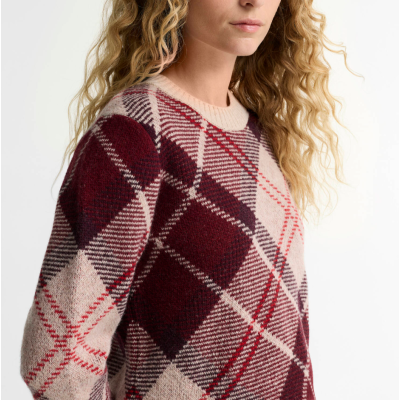 Barbour Maglione Stevie in lana tartan Multifantasia
