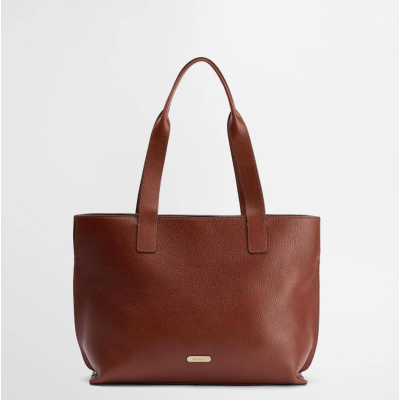 Barbour Borsa tote Alder grande in pelle Brown