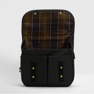 Barbour Borsa a tracolla Riever Field in tessuto cerato Sage