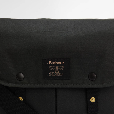 Barbour Borsa a tracolla Riever Field in tessuto cerato Sage