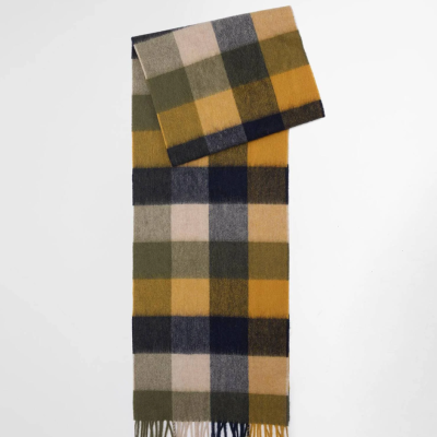 Barbour Sciarpa Tattersall grande Forest Mist