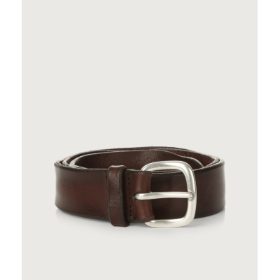 Orciani Bull Soft belt in dark brown leather