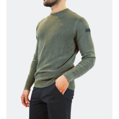 RRD Maglia girocollo in cotone tecnico effetto lavato Forest Green