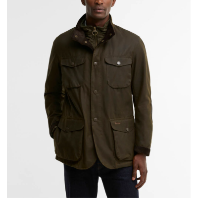 Barbour Giacca in cotone cerato Ogston Olive