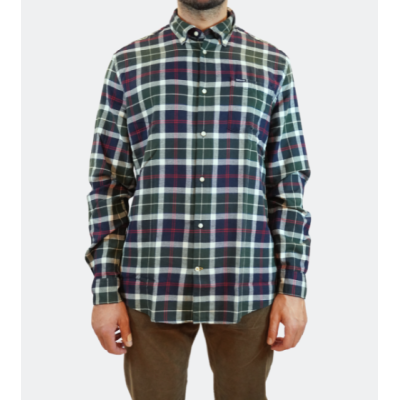 Barbour Camicia Fortrose tailored evergreen tartan