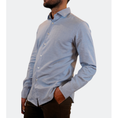Xacus Camicia Collo Francese Twill light blue vestibilità Taylor