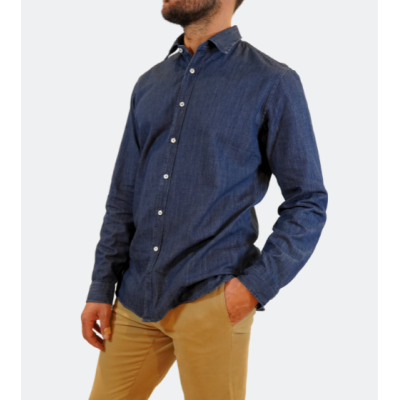 Xacus Camicia Collo Francese denim