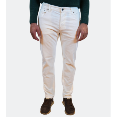 PT TORINO Pantaloni Reggae in velluto bianco