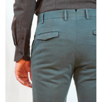 PT TORINO Pantaloni Master fit in gabardina stretch ottanio